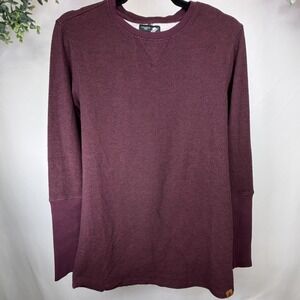 Fundamental Coast Andrea‎ Crew Pullover Long Sleeve Sweater Thumbholes Oxblood